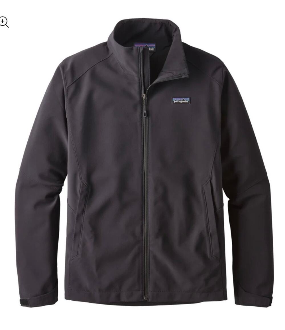 Patagonia Adze Windproof Jacket Soft Shell Water Resistant Black Men Size XL
